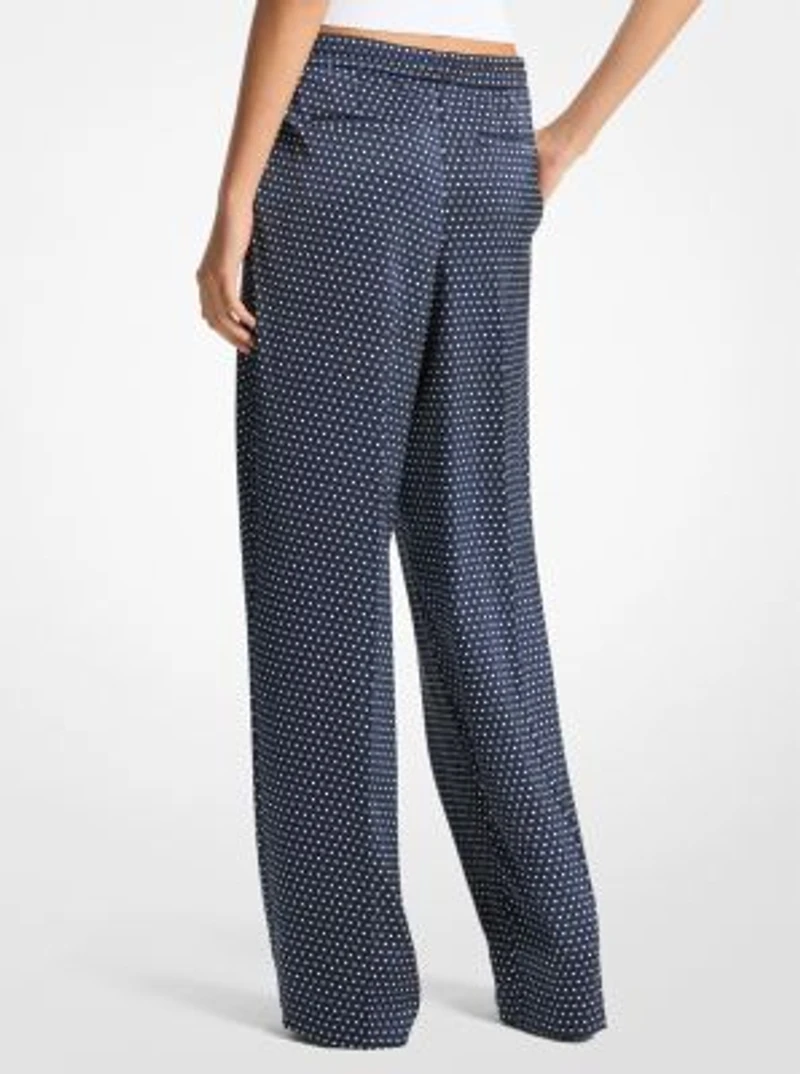 Polka Dot Satin Pants