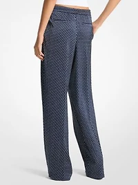 Polka Dot Satin Pants