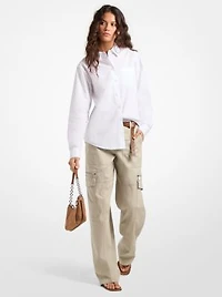 Cotton Poplin Boyfriend Shirt