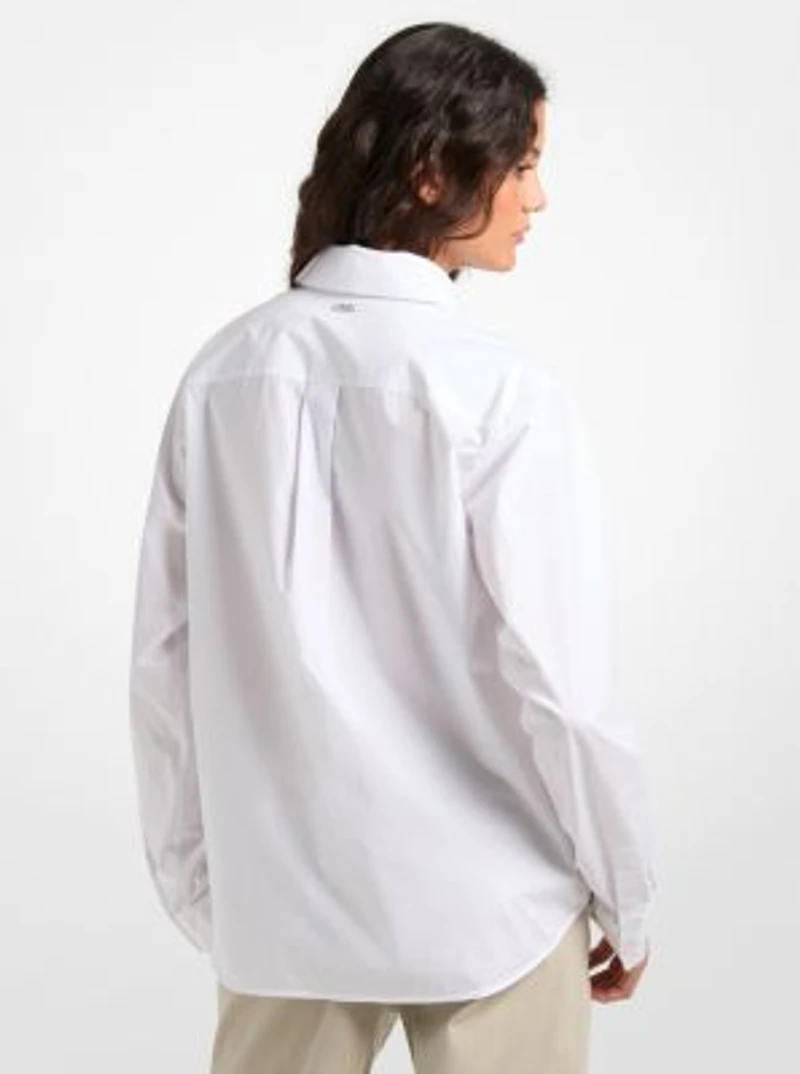 Cotton Poplin Boyfriend Shirt