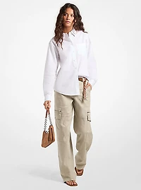 Cotton Poplin Boyfriend Shirt