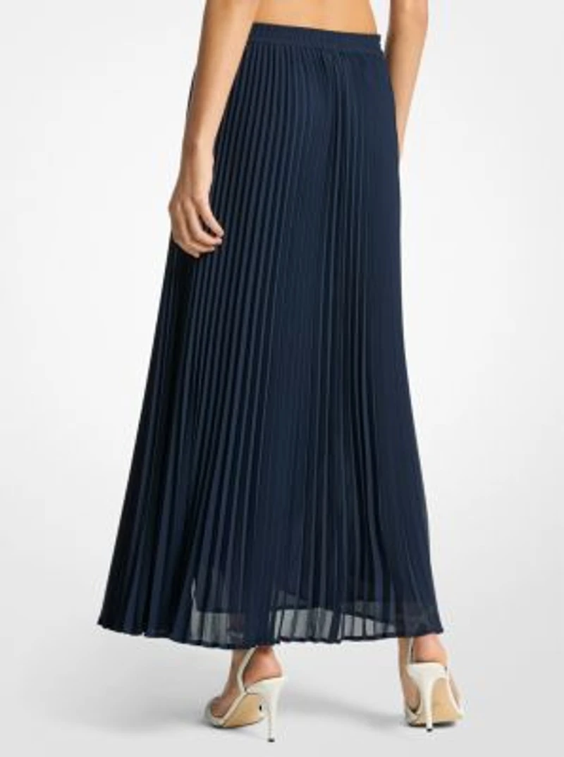 Pleated Georgette Skirt