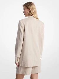 Linen and Cotton Twill Blazer