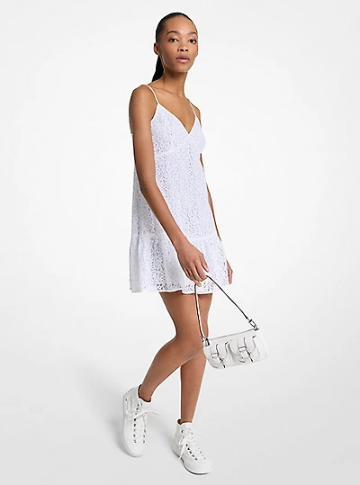 Corded Floral Lace Mini Slip Dress
