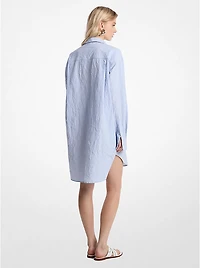 Crushed Cotton Poplin Shirtdress