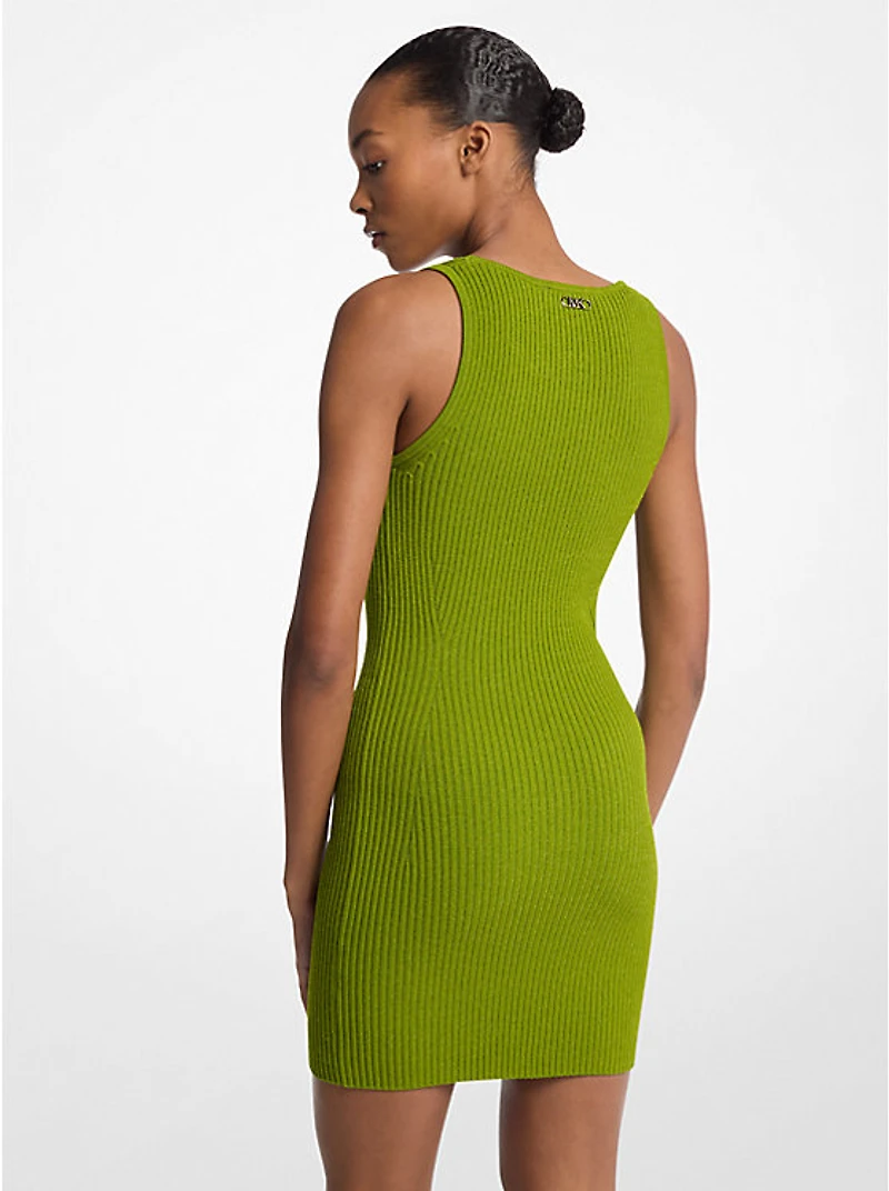 Ribbed Stretch Viscose Tank Dress