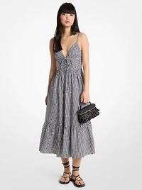 Gingham Cotton Midi Dress