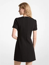 Stretch Crepe Lace-Up Dress