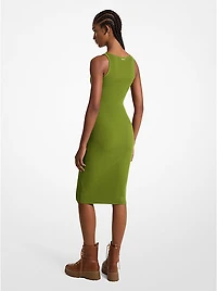 Ribbed Stretch Knit Midi Tank Dress