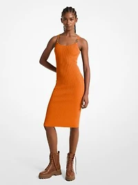 Ribbed Stretch Knit Midi Tank Dress