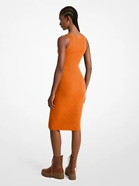 Ribbed Stretch Knit Midi Tank Dress