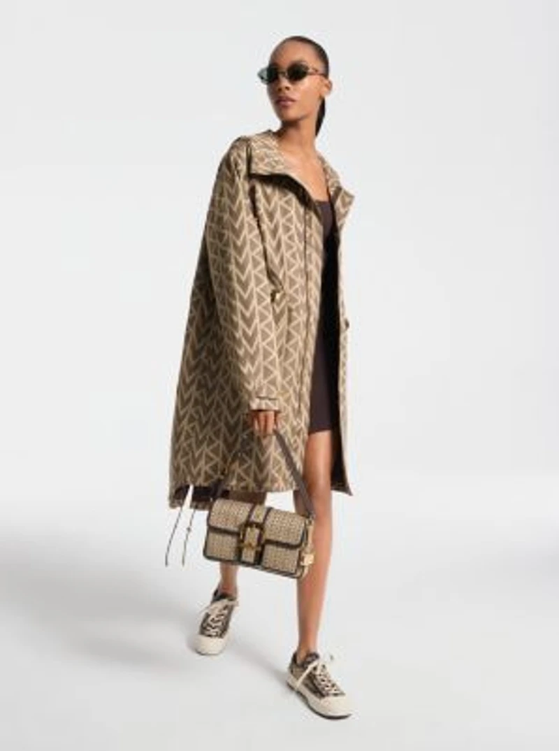 MK2000 Logo Jacquard Oversized Parka