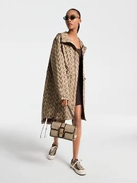 MK2000 Logo Jacquard Oversized Parka