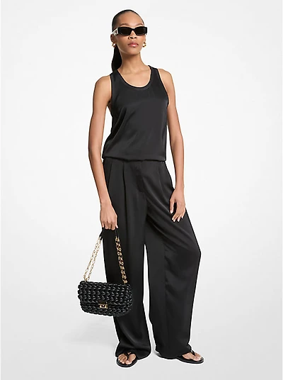 Drapey Satin Wide Leg Pants
