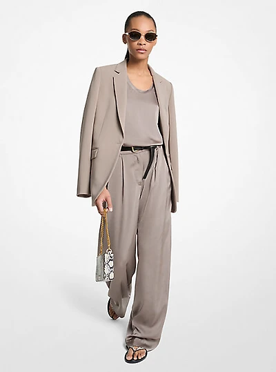 Drapey Satin Wide Leg Pants