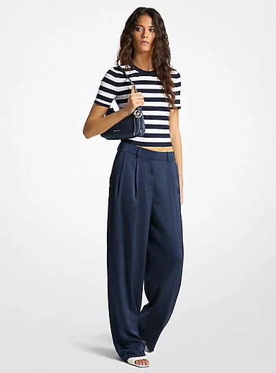 Drapey Satin Wide Leg Pants