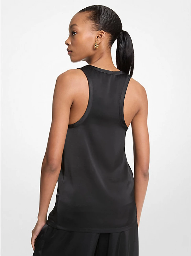 Satin Racerback Tank Top