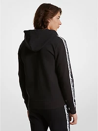 Logo Tape Cotton Blend Zip-Up Hoodie