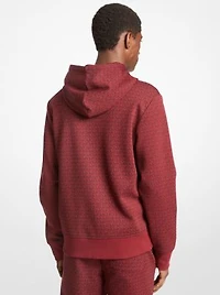 Signature Logo Cotton Blend Zip-Up Hoodie