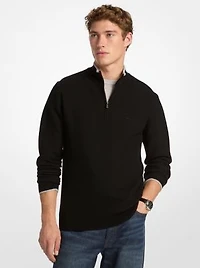 Wool Blend Quarter-Zip Sweater