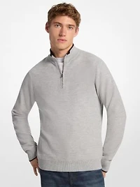 Wool Blend Quarter-Zip Sweater