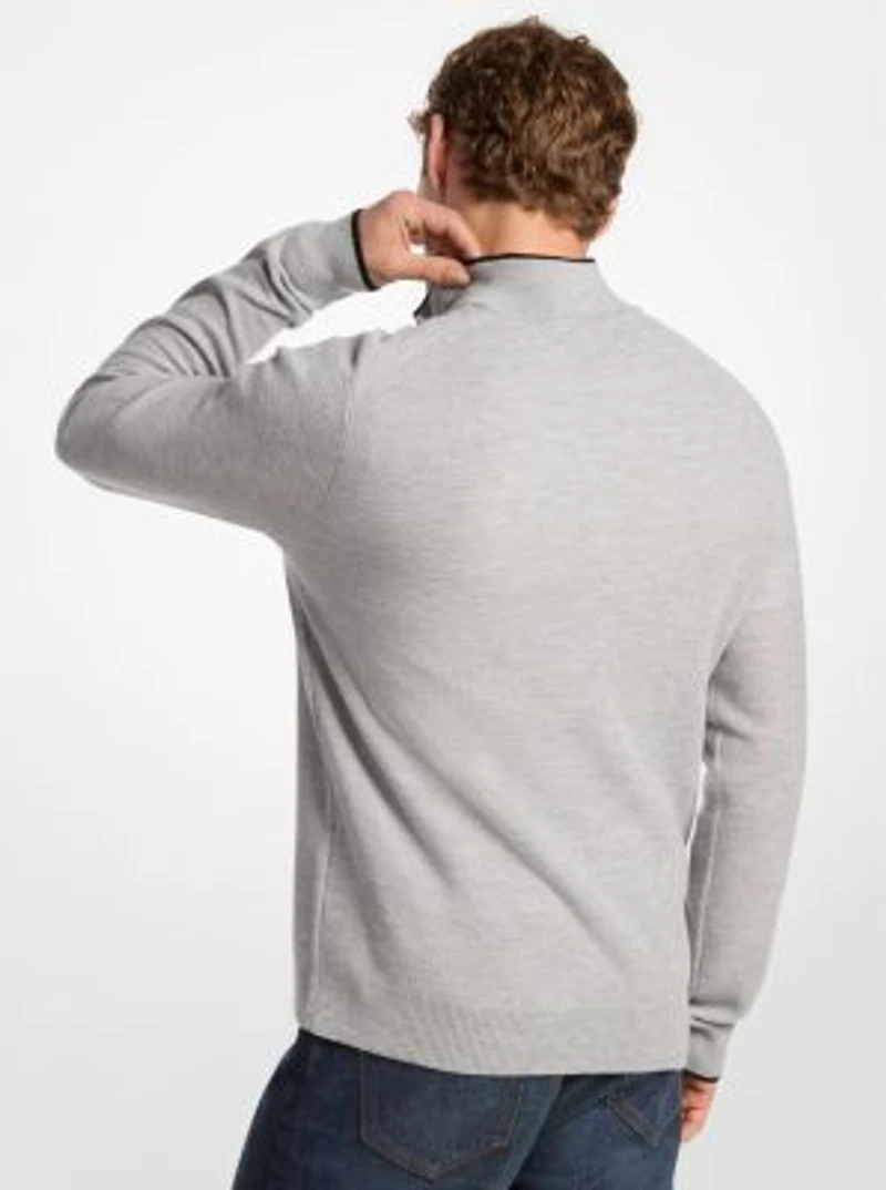 Wool Blend Quarter-Zip Sweater
