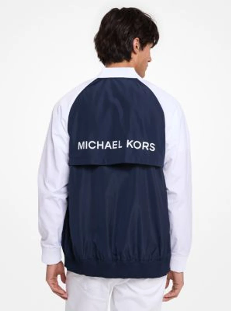 Logo Charm Windbreaker Jacket