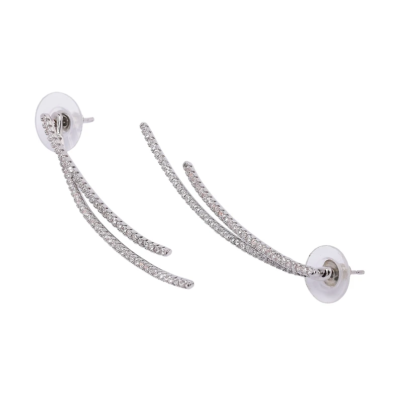 AGP PARIS Womens Shimmering Rays Drop Earrings