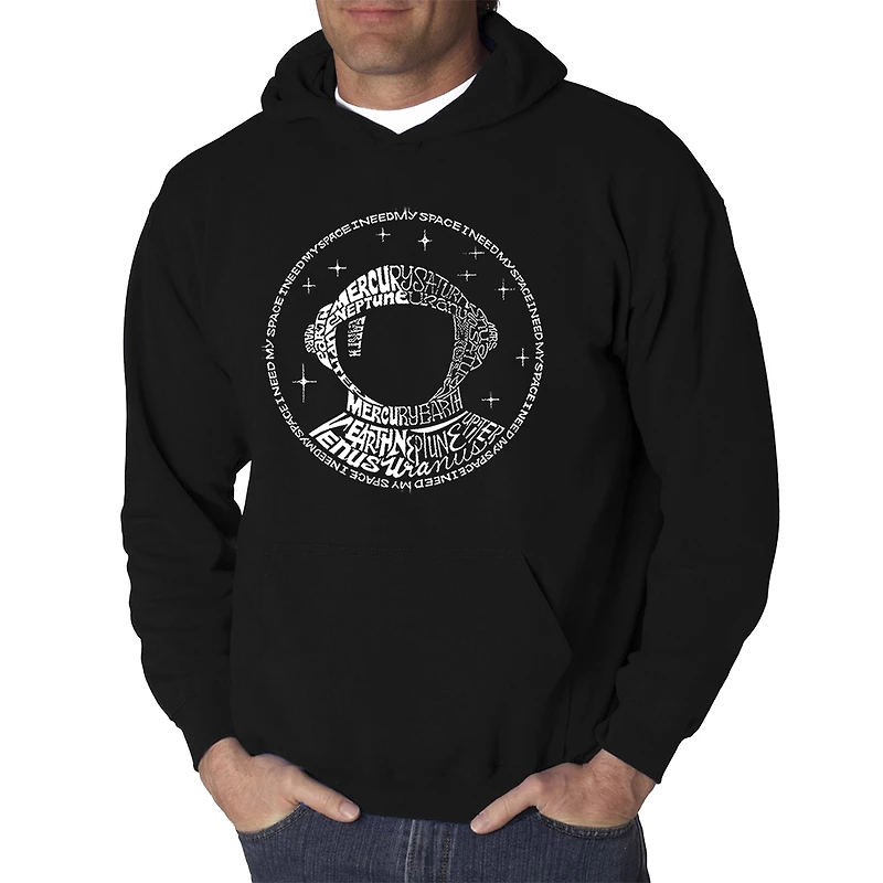LA Pop Art I Need My Space Astronaut - Men's Word Hooded Sweatshirt