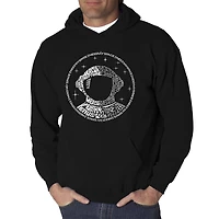 LA Pop Art I Need My Space Astronaut - Men's Word Hooded Sweatshirt