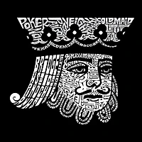 LA Pop Art Men's King of Spades Word T-Shirt