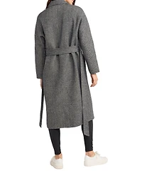 Belle & Bloom Womens Standing Still Wool Blend Belted Coat