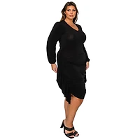 L I V D Women's Plus Nova Shirred Bodycon Dress
