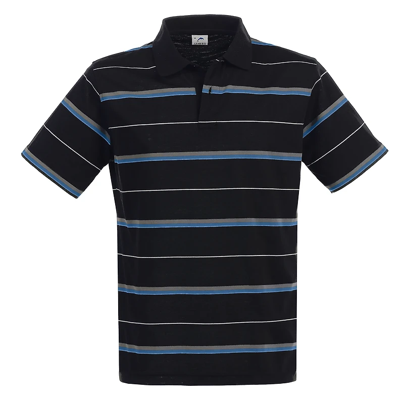 Gioberti Men's Multiple Stripe Polo Shirt