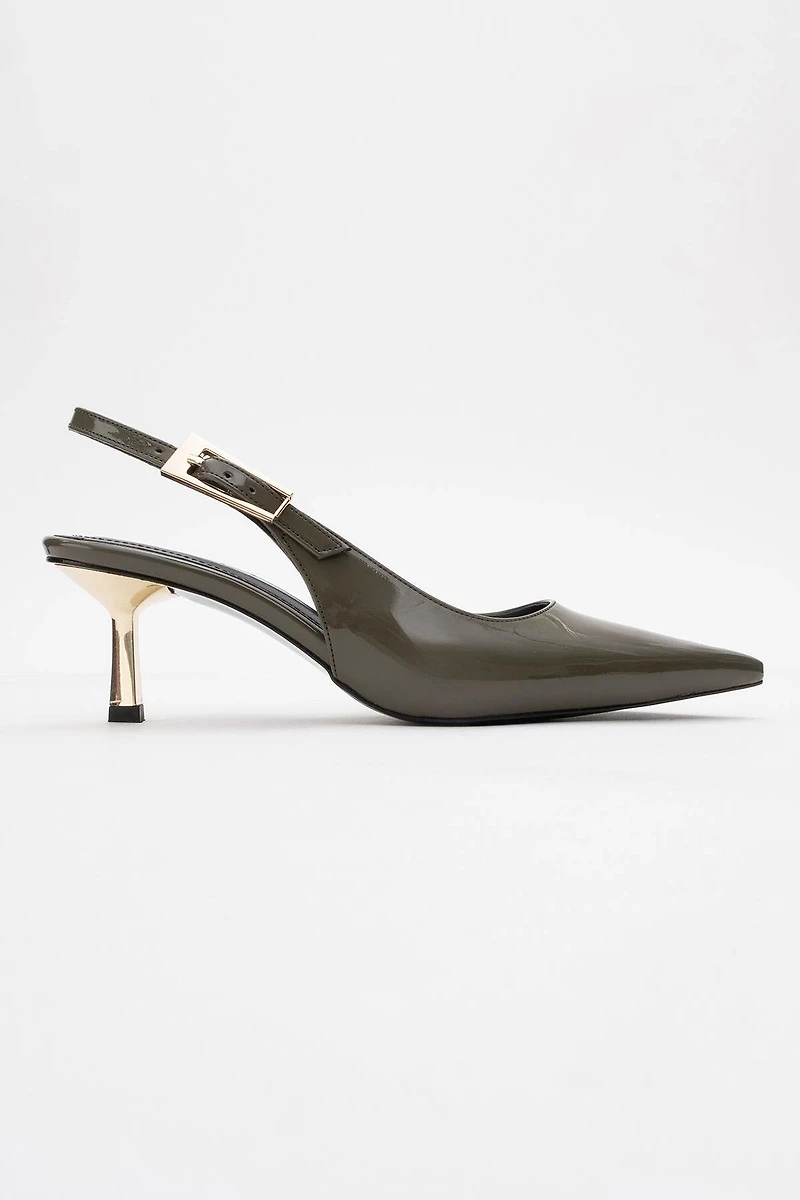 Prologue Shoes Womens Arty Pointed Toe Slingback Pump