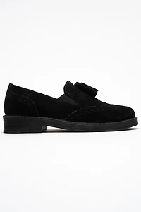 Forever & Always Womens Alex Leather Tassel Loafers