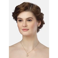 AGP PARIS Golden Stardust Womens Necklace and Earrings Set