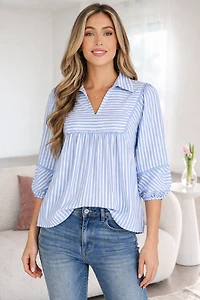 Threaded Pear Women's Kora Puff Sleeve Blouse