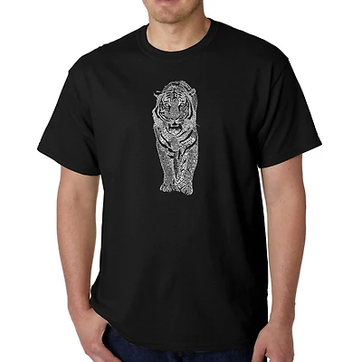 LA Pop Art Men's Word T-Shirt - Tiger