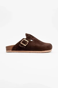 Forever & Always Womens Gons Suede Leather Clogs