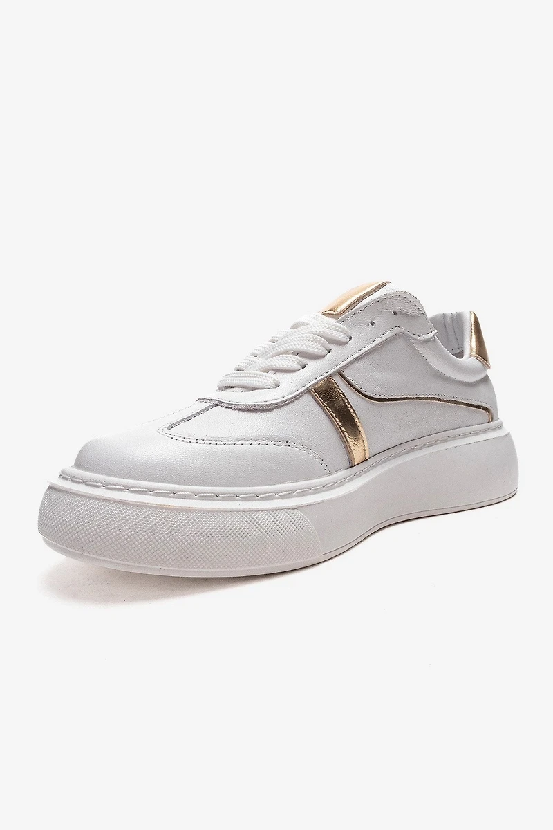 Forever & Always Womens Ivara Leather Everyday Sneaker