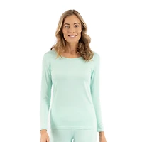 Leveret Women's Classic Solid Thermal Pajama Set