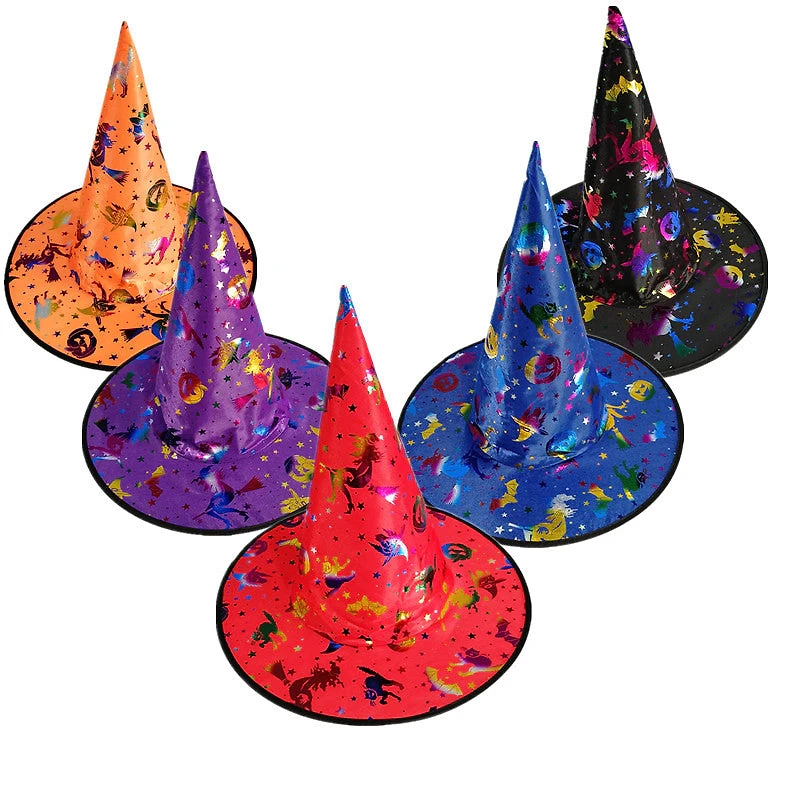 MyKids-USA Bronzed Witch Hat - Metallic Halloween Costume and Decoration