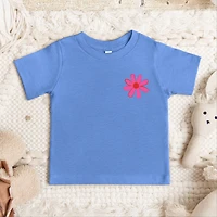 The Juniper Shop - Happy Vibes Flower Toddler Short Sleeve Graphic T-Shirt