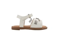 bebe Toddler Girl's’ Fashion Sandals - Dressy Shoes with Decorative Metal Charm