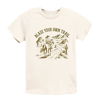The Juniper Shop - Blaze Your Own Trail Cowgirl Youth Short Sleeve Graphic T-Shirt