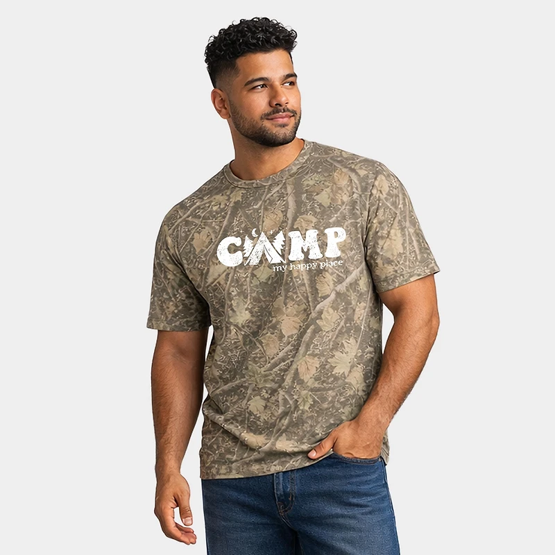 Simply Sage Market - Camp My Happy Place Men's Heavyweight Crew