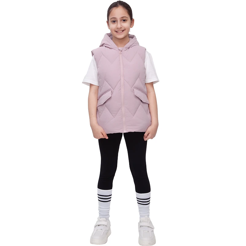 Rokka&Rolla Little & Big Kid Girls Hooded Puffer Vest