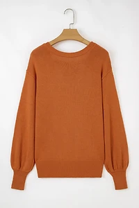 Threaded Pear Women's Abigail Trim Drop Shoulder Sweater