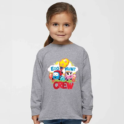 the Juniper Shop - Toddler Long Sleeve Graphic Tee Leo Truck Egg Hunt Crew